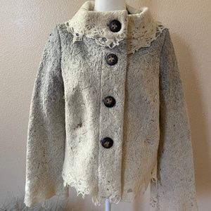 Anthropology ,Casch Jacket, Size 40, Grey/Cream